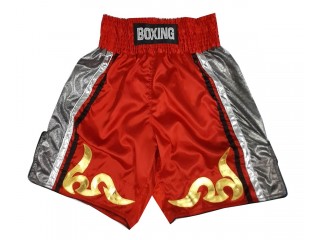 Short boxe anglaise Personnalisé : KNBSH-030-Rouge